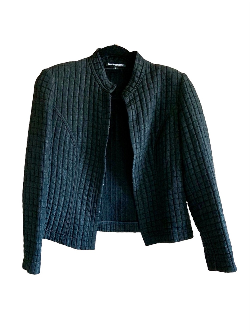 Mario Serrani black quilted blazer